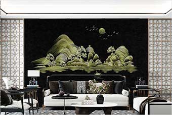 平凉森佰汇航空纤维墙咔（湖光山色）